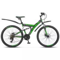 Горный (MTB) велосипед STELS Focus MD 21-sp 26 V010 (2021) черный/зеленый 18