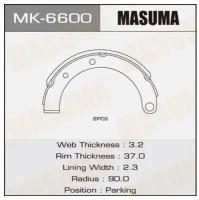 Колодки Тормозные Барабанные Парковочные MASUMA MK6600