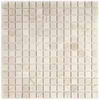 Мраморная мозаика Natural Mosaic 7M025-20P-(Crema-Marfil) бежевый светлый квадрат глянцевый