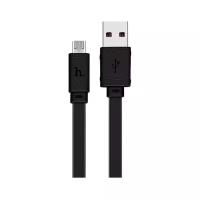 Кабель Hoco X5 Bamboo USB - microUSB, 1 м, 1 шт., черный