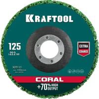 Полимерно-шлифовальный синтетический абразивный круг KRAFTOOL Coral 125x22.2 мм