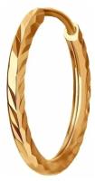 Серьги одиночные Bestgold, красное золото, 585 проба