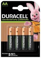 Аккумулятор Duracell AA 2500mAh preCHARGED BL4, 4шт