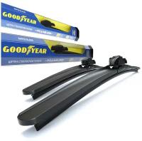 2 Щетки стеклоочистителя в комплекте (55+45 см), Дворники для автомобиля GOODYEAR для OPEL Astra H (04-14), Chery Tiggo 7 Pro / Чери Тигго 7 Про, Kia Seltos (19-н.в.)