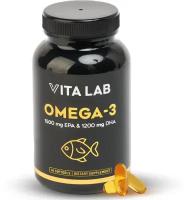 Omega 3 50/40 VITA LAB, 1000 мг, ПНЖК 2700 мг,60 кап, рыбий жир