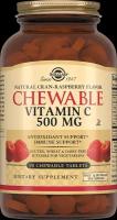 Solgar Chewable Vitamin C Natural Cran-Raspberry Flavor таб. жев., 500 мг, 90 шт., малина