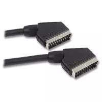 Кабель. SCA7121-023 Аудио-видео. черный. SCART (21pin) Plug/S-VHS Plug 6,8мм . 2м.м, Schwaiger