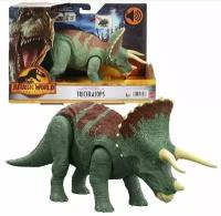 Фигурка динозавра трицератопс Jurassic World, Рычащий динозавр TRICERATOPS Roar Strike HDX34 Mattel