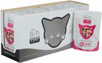 Влажный корм для кошек Brit Care, с курицей, с уткой 24 шт. х 80 г (мини-филе)