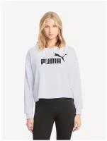 Толстовка, PUMA ESS Cropped Logo Hoodie TR, Женская, размер S; White