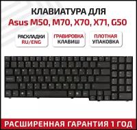 Клавиатура (keyboard) NSK-U410R для ноутбука Asus M50, M70, X70, X71, G50, M50SA, M50SV, M50SR, M50VC, черная