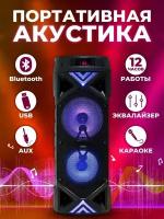 Портативная беспроводная колонка BT SPEAKER ZQS-6201 Bluetooth, с микрофоном для караоке, FM радио, MP3