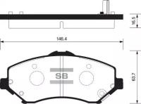 Колодки тормозные передние SP2185 Sangsin Brake SP2185