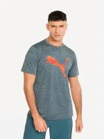 Футболка, PUMA TRAIN FAV HEATHER CAT SS TEE, Мужская, размер 3XL ; Dark Slate Heather