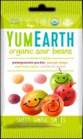 Органические Драже YumEarth Organic Sour Beans, мармеладные, без глютена и без аллергенов, только натуральные ингредиенты, веган, Ассорти