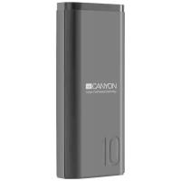 Внешний аккумулятор Canyon PB-103 с дополнительным Type-C входом 10000 мАч IN 5V / 2A Micro USB/Type-C) OUT 5V-21A USB) Smart IC черный