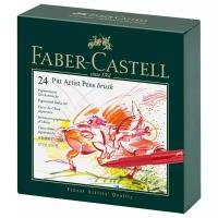 Faber-Castell Набор капиллярных ручек Pitt brush, 24 цв