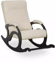 Кресло-качалка с подножкой для дома и дачи ткань Экокожа 64X90 см
