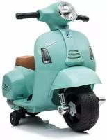 Лицензированный Vespa GTS скутер для езды 6V с тренировочными колесами (бирюзовый)