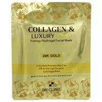 3W Clinic гидрогелевая маска Collagen & Luxury Gold с коллагеном и золотом