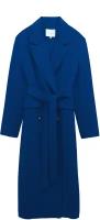 Пальто Lesyanebo демисезонное, оверсайз, средней длины, размер XS, синий
