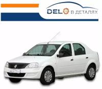 Бампер передний в цвет Renault Logan 1 Рено Логан (2009-2015) фаза 2 без решеток 