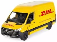 Металлическая машинка Kinsmart 1:48 «Mercedes-Benz Sprinter DHL Edition» инерционная KT5429D