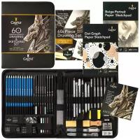 Набор из 60 предметов для рисования и черчения Castle Art Supplies