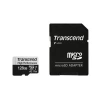 Карта памяти Transcend microSDXC 128 ГБ, V30, A2, UHS-I U3, R 100 МБ/с, адаптер на SD, 1 шт., черный