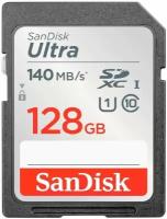 Карта памяти SanDisk Ultra SDXC 128 ГБ 140MB/s Class 10 UHS-I (SDSDUNB-128G-GN6IN)