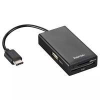 USB-концентратор HAMA Type-C Hub (00054144), разъемов: 1, черный