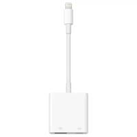 Переходник/адаптер Apple Lightning - USB/Lightning, 0.05 м, 1 шт., белый