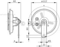 BOSCH 0986320312 0 986 320 312_сигнал звуковой! 24V 335Hz, тип FD4 Scania, Iveco, Opel, MAN 1шт