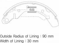 Колодки задние барабанные, SA086 Sangsin Brake SA-086