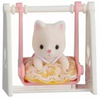 Sylvanian Families Набор Младенец кошка на качелях, 5201