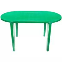 Стол пластиковый овальный Стандарт Пластик 140 x 80 x 71 см зеленый