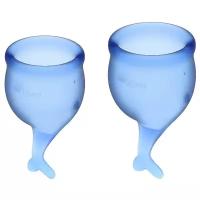 Satisfyer Менструальная чаша (2 шт. 15мл и 20мл) Feel secure синяя