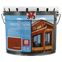 V33 антисептик для усиленной защиты дерева Hydro Protection, 9 л, красное дерево