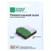 Семена газонной травы Зеленый квадрат Универсальный 30 гр Травосмесь для озеленения территории Газон для дачи и сада