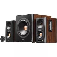 Колонки с сабвуфером Edifier S360DB brown акустическая стерео система 2.1 - 150 Вт, выносной пульт ДУ, коричневые