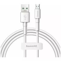 Baseus Mini White Cable USB - microUSB (CAMSW-D02), 2 м, 1 шт., white