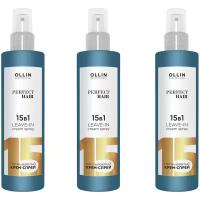 OLLIN Professional Perfect Hair несмываемый крем-спрей 15 в 1, 250 мл, 3 уп., бутылка