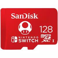SanDisk Карта памяти microSDXC 128Gb для Nintendo Switch (SDSQXAO-128G-GNCZN), красный, 1 шт