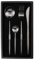 Набор столовых приборов Xiaomi Maison Maxx Stainless Steel Modern Flatware Set (черный)