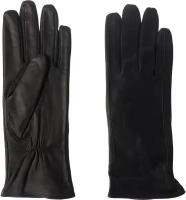 Перчатки ELEGANZZA, демисезон/зима, натуральная кожа, подкладка, размер 8, черный