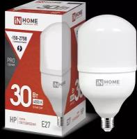 Лампа светодиодная In Home LED-HP-PRO, E27, HP, 30Вт, 4000 К