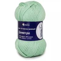 Пряжа для вязания Astra Premium 'Деметра' 100гр. 100м (50% шерсть, 50% акрил) (15 светло-зеленый), 3 мотка