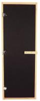 Дверь стекло Бронза Матовая BLACK 1900х700мм (8мм, 3 петли 716 CR) (осина)