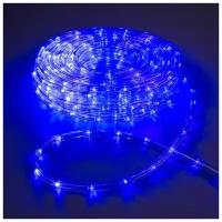 LED шнур 10 мм, круглый, 20 м, чейзинг, 2W-LED/м-24-220V, с контр. 8р, Синий Luazon Lighting 1589834