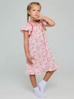 Сорочка Дети в цвете, размер 28-104, розовый, белый